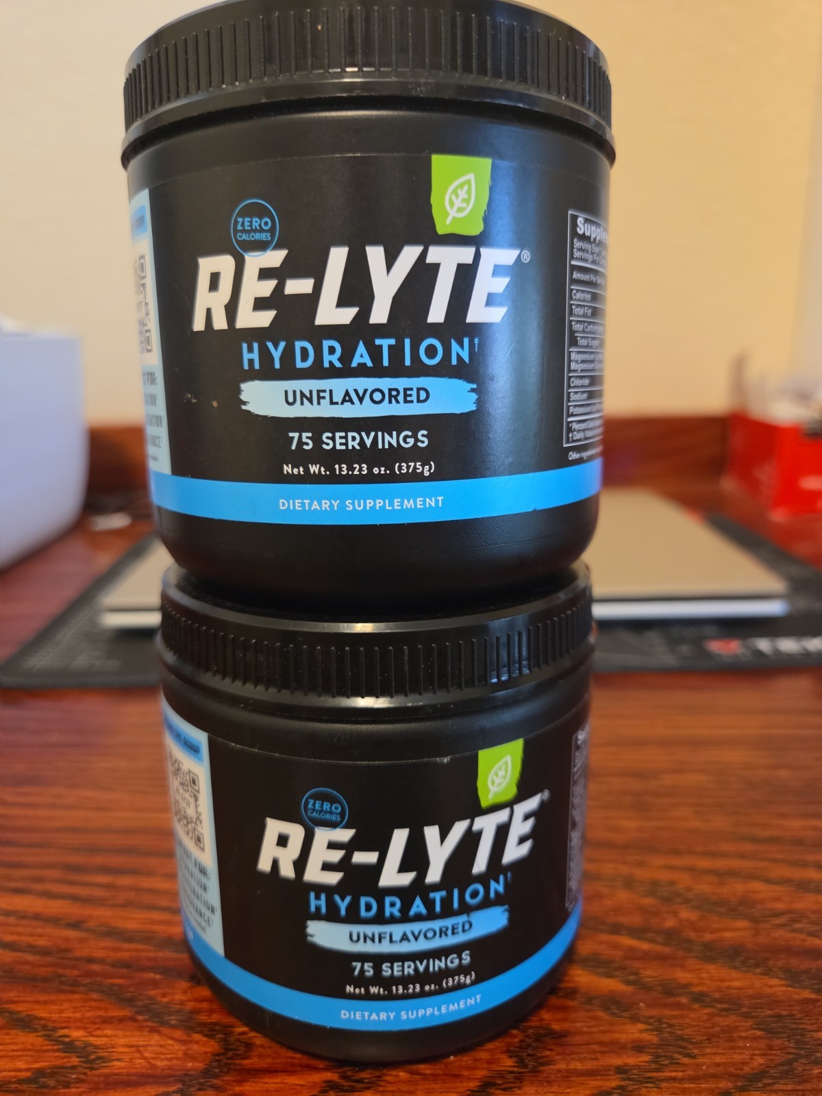 2x Redmond Re-Lyte Hydration electrolyte mix UNFLAVORED 75 ea servings SEPT 2029