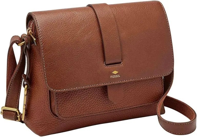 Fossil Kinley Small Leather Crossbody Bag Brown - NEW Women\'s Purse Cross Body