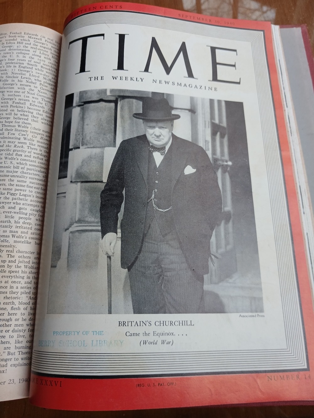 TIME Magazine - Bound Volume - July-Sept 1940 - World War 2 Week by Week