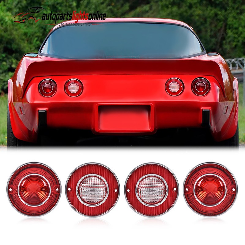 Tail Lights Backup Lights Set Fit For 1975-1978 1979 Chevrolet Corvette C3 New