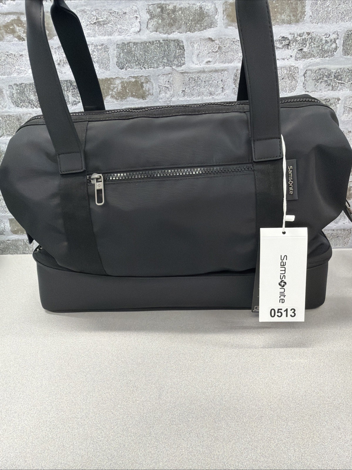 Samsonite Drop-Bottom Weekender Duffel, Black