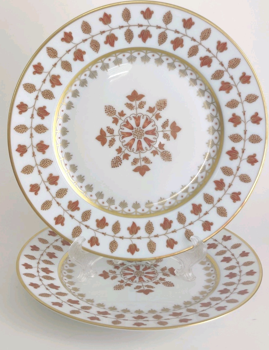 2 Haviland & Parlon Matignon Rust Salad Luncheon Plate MINT Limoges France 8.5\ 2 Haviland & Parlon Matignon Rust Salad Luncheon Plate MINT Limoges France 8.5\