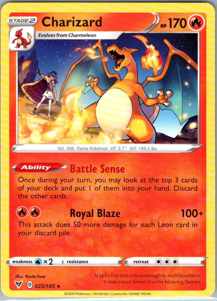 Charizard - 025/185 - SWSH04: Vivid Voltage - Pokemon TCG Card - Near Mint