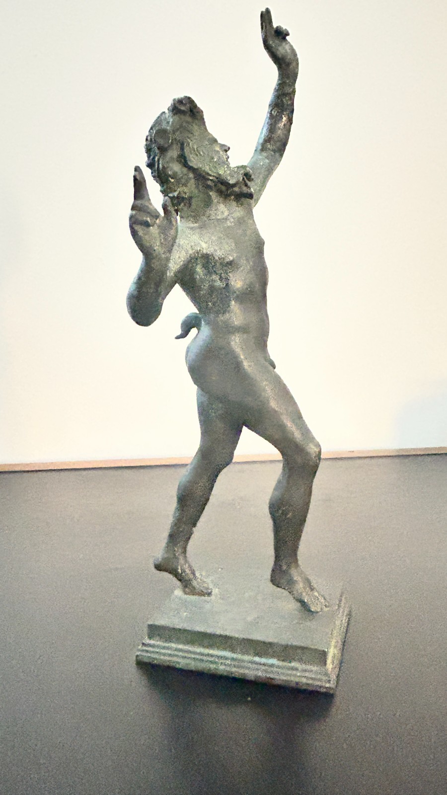 Antique Grand Tour Bronze Dancing Faun of Pompeii 12\
