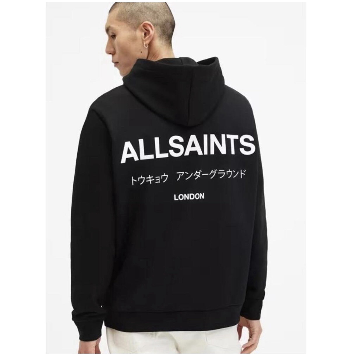 All Saints Underground Logo Hoodie Tokyo London Japan Black Men’s Large