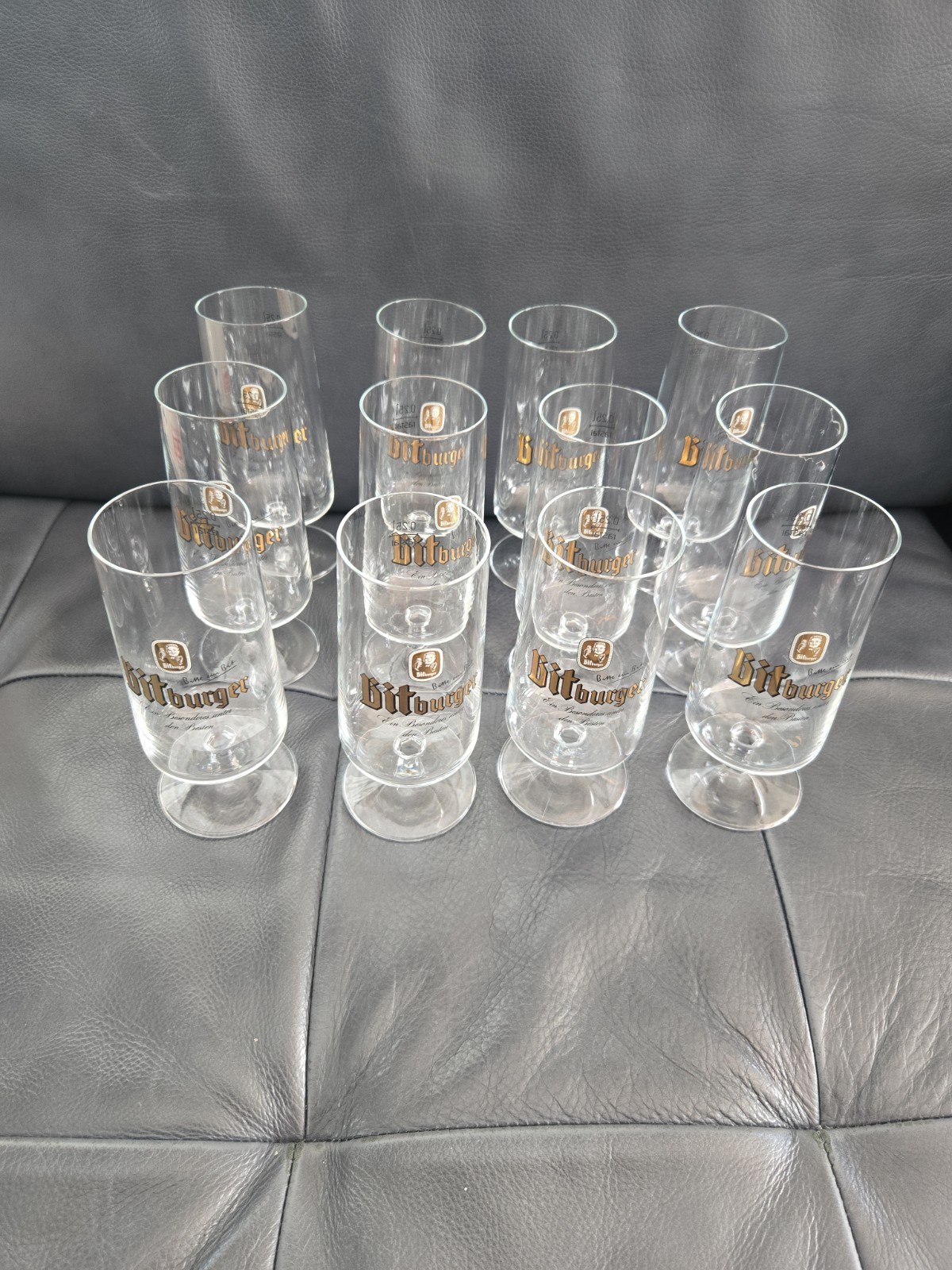 Bitburger Pilsner Vintage Beer Glasses. 0.25L. Lot Of 12. New In Original Box Bitburger Pilsner Vintage Beer Glasses. 0.25L. Lot Of 12. New In Original Box
