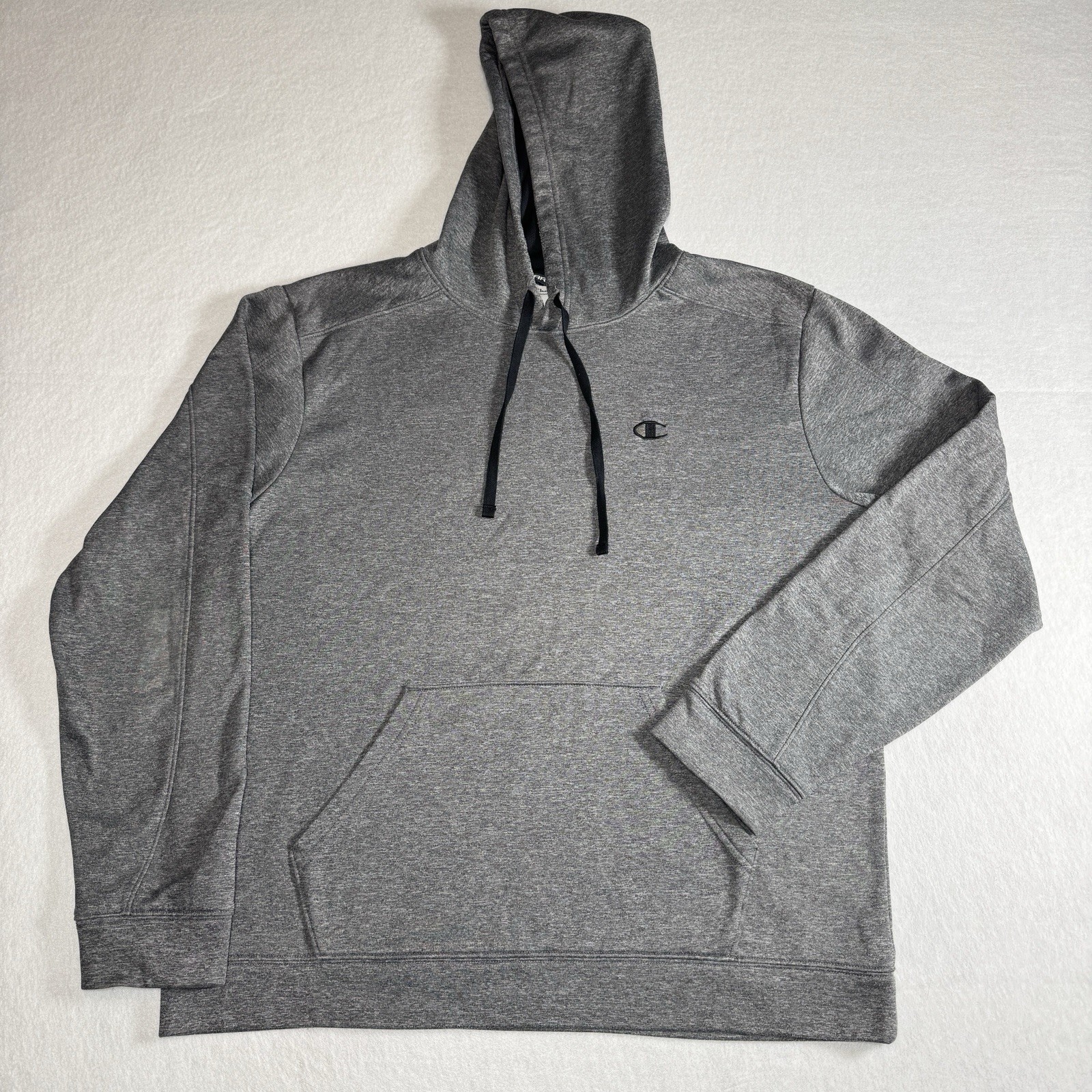 Champion Powertrain Hoodie Mens L Gray Duofold Warm CTRL Pullover Sweatshirt