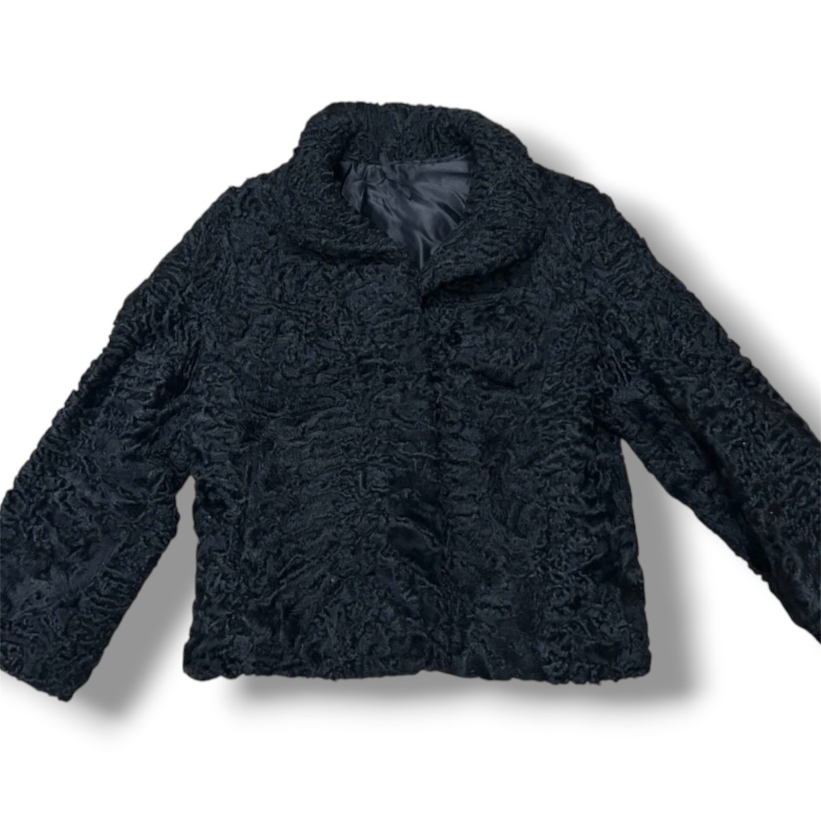 Bukhara Echt Pelz Black Astrakhan Persian Lamb Fur Coat Jacket Size M Vintage Bukhara Echt Pelz Black Astrakhan Persian Lamb Fur Coat Jacket Size M Vintage