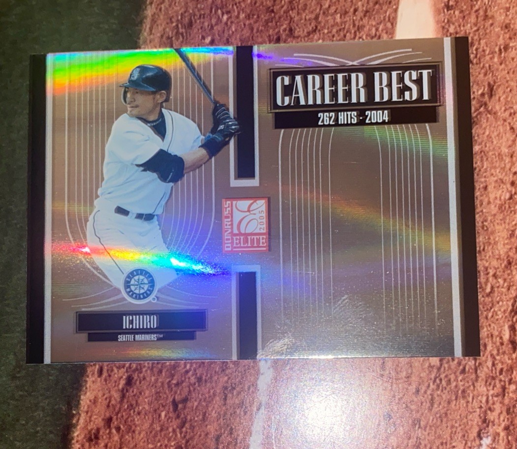 2005 Donruss Elite - Career Best Ichiro Suzuki #CB-14 Mariners # /1500 2005 Donruss Elite - Career Best Ichiro Suzuki #CB-14 Mariners # /1500