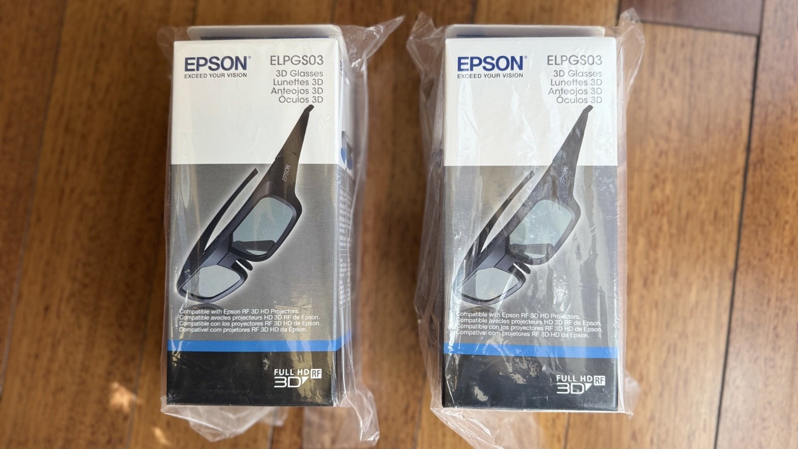 PAIR of 2 Epson Active 3D Glasses ELPGS03 BRAND NEW for Epson HD Projectors PAIR of 2 Epson Active 3D Glasses ELPGS03 BRAND NEW for Epson HD Projectors