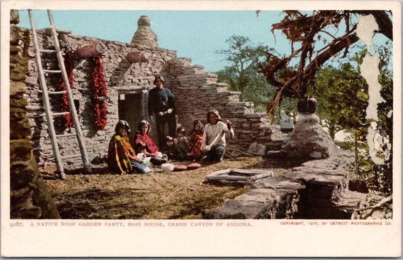 c1905 GRAND CANYON Postcard HOPI HOUSE \
