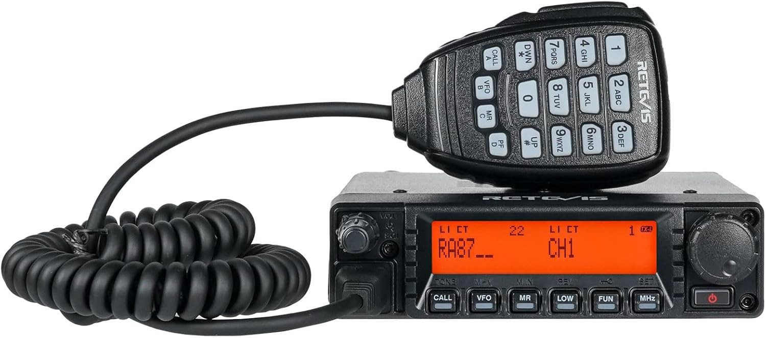 RA86/RA87 GMRS Mobile Radio Chirp Long Range Two Way Radio for Offroad, RV, Farm