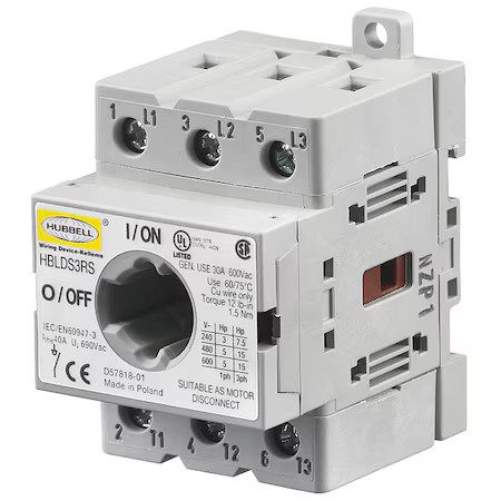 Hubbell Wiring Device-Kellems Hblds3rs Replacement Switch, 30 A, 600V Ac, Red Hubbell Wiring Device-Kellems Hblds3rs Replacement Switch, 30 A, 600V Ac, Red