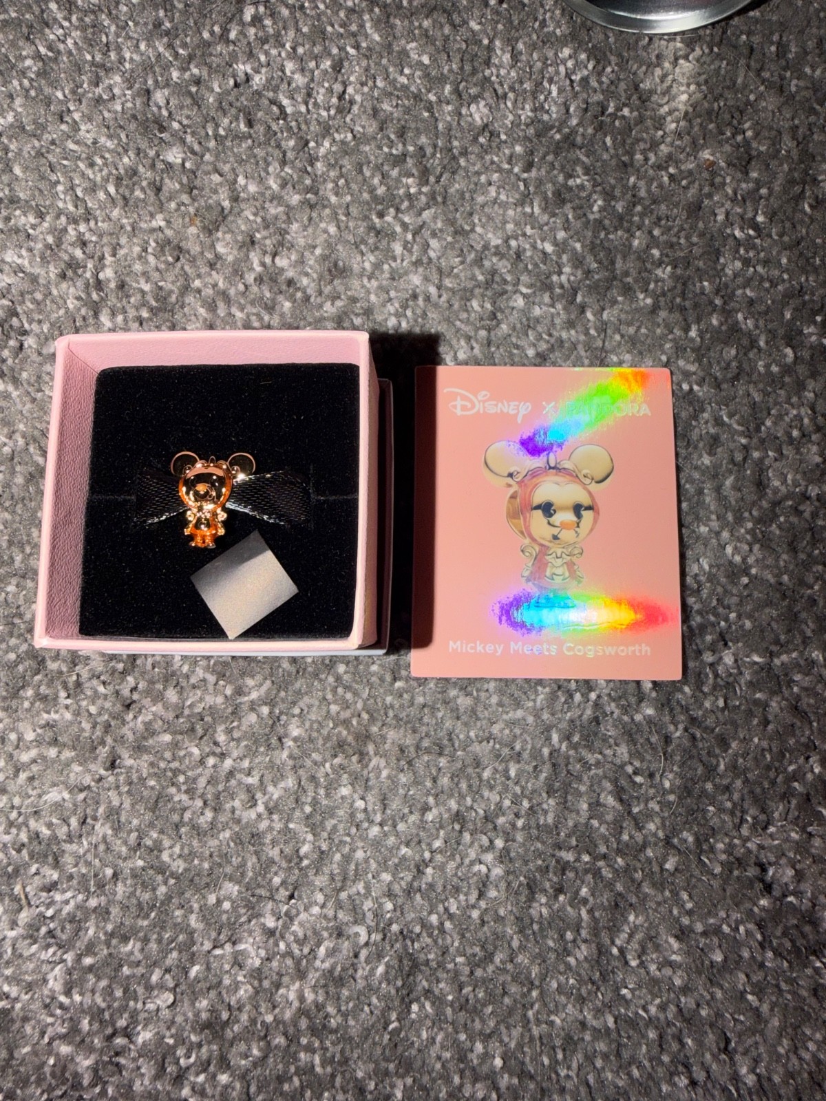 Pandora D23 2026 Mickey Meets Cogsworth SECRET Ultra Rare LE 250 Charm + Box Pandora D23 2026 Mickey Meets Cogsworth SECRET Ultra Rare LE 250 Charm + Box