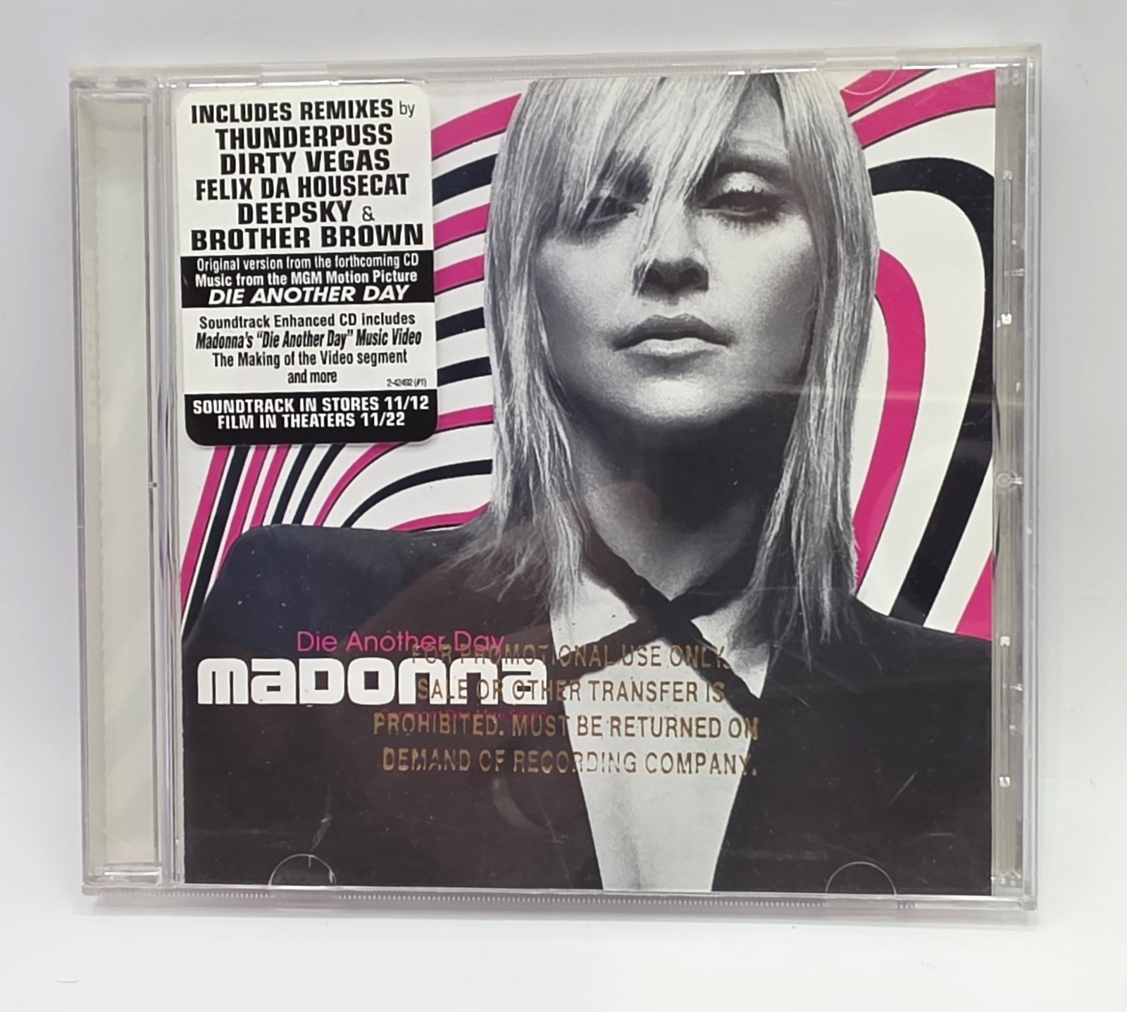 Madonna Die Another Day Promo CD Single Remixes Thunderpuss Dirty Vegas 2002