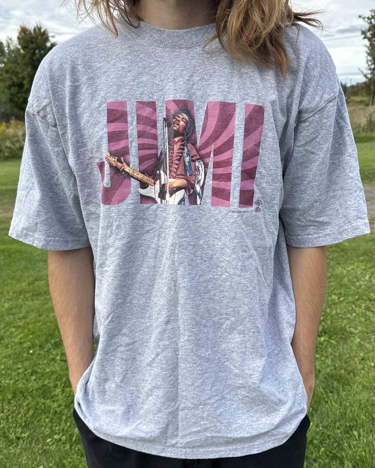 Vintage 90s Jimi Hendrix Tee / Fruit of the Loom Loftee XL