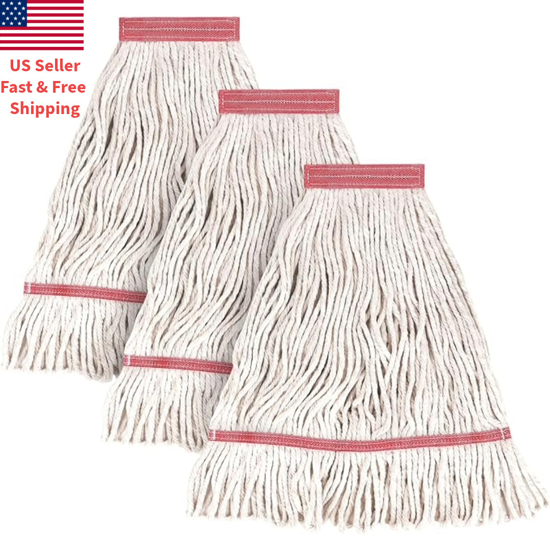 Cotton Mop Head Replacement Heavy Duty Long-end Commercial Industrial Easy Wring Cotton Mop Head Replacement Heavy Duty Long-end Commercial Industrial Easy Wring