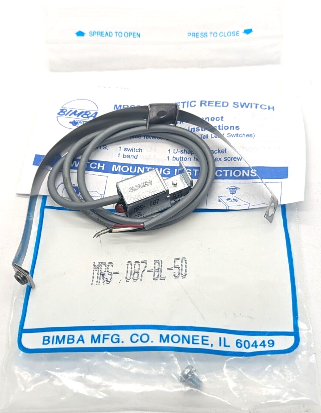 BIMBA MRS-087-BL -50 Magnetic Reed Switch NEW OVP