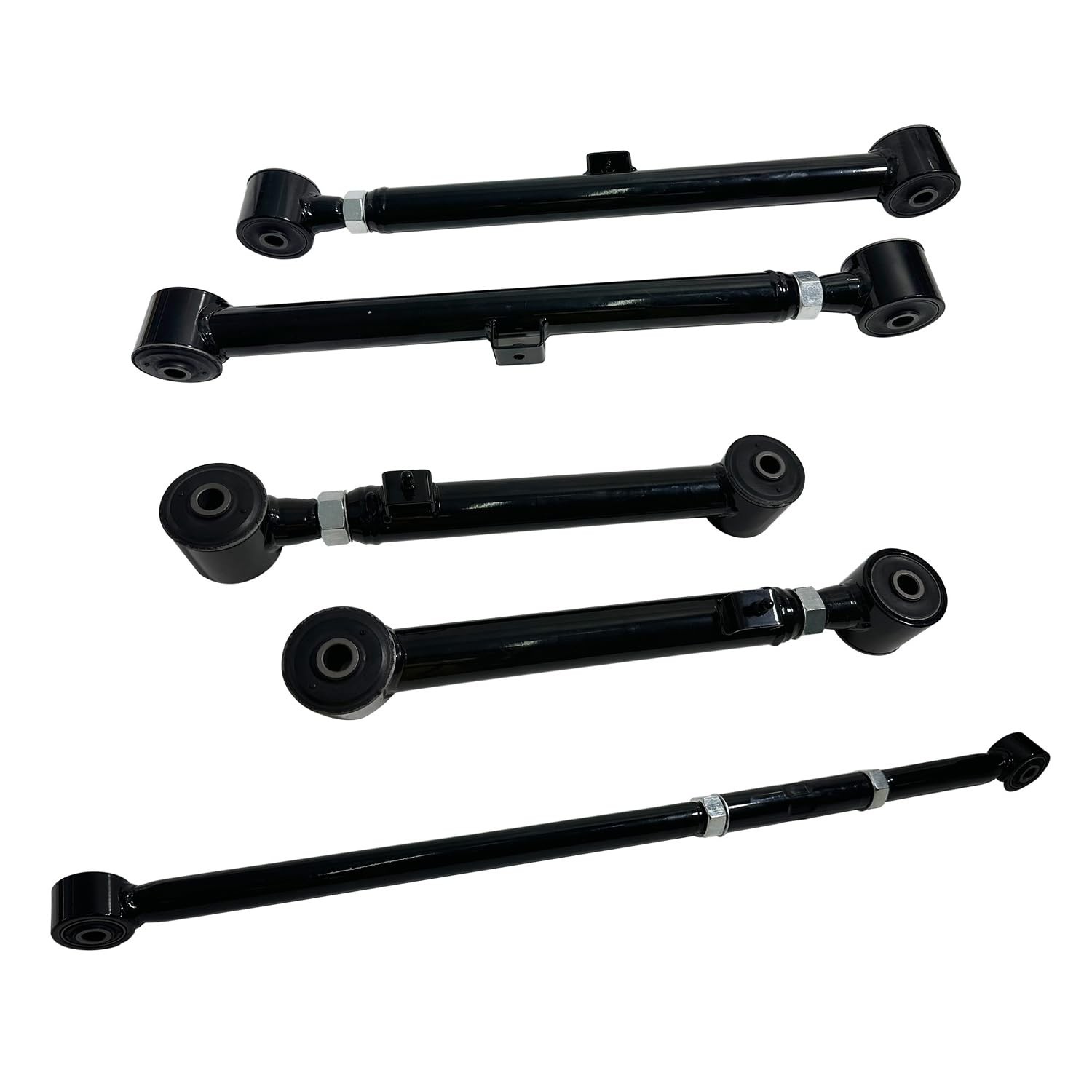 5Pcs Adjustable Rear Lower&Upper Control Arm & Track Bar for 2009-2024 RAM 1500 5Pcs Adjustable Rear Lower&Upper Control Arm & Track Bar for 2009-2024 RAM 1500
