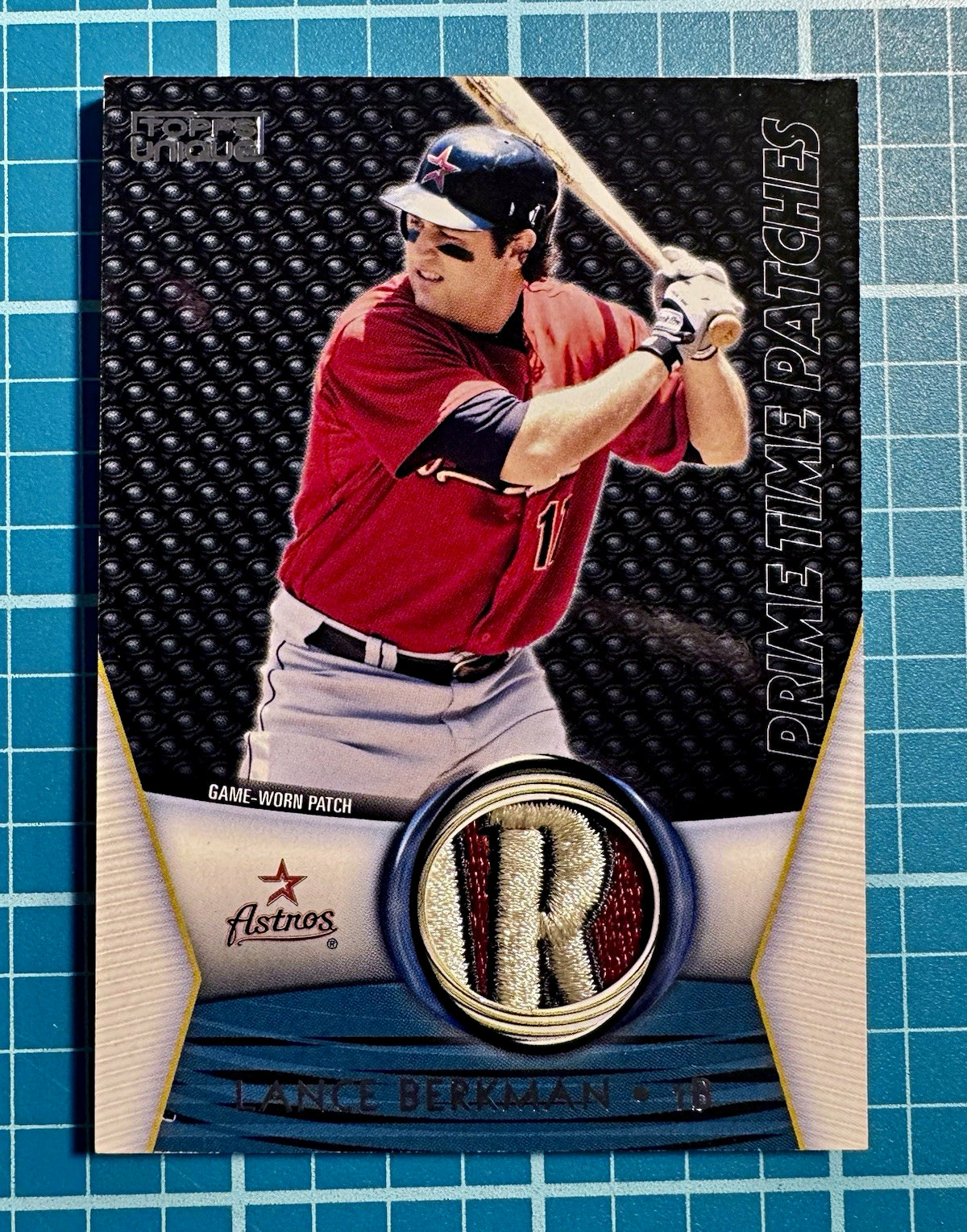 2009 Topps Unique Baseball Lance Berkman Astros Prime Time letter Patch /99 2009 Topps Unique Baseball Lance Berkman Astros Prime Time letter Patch /99