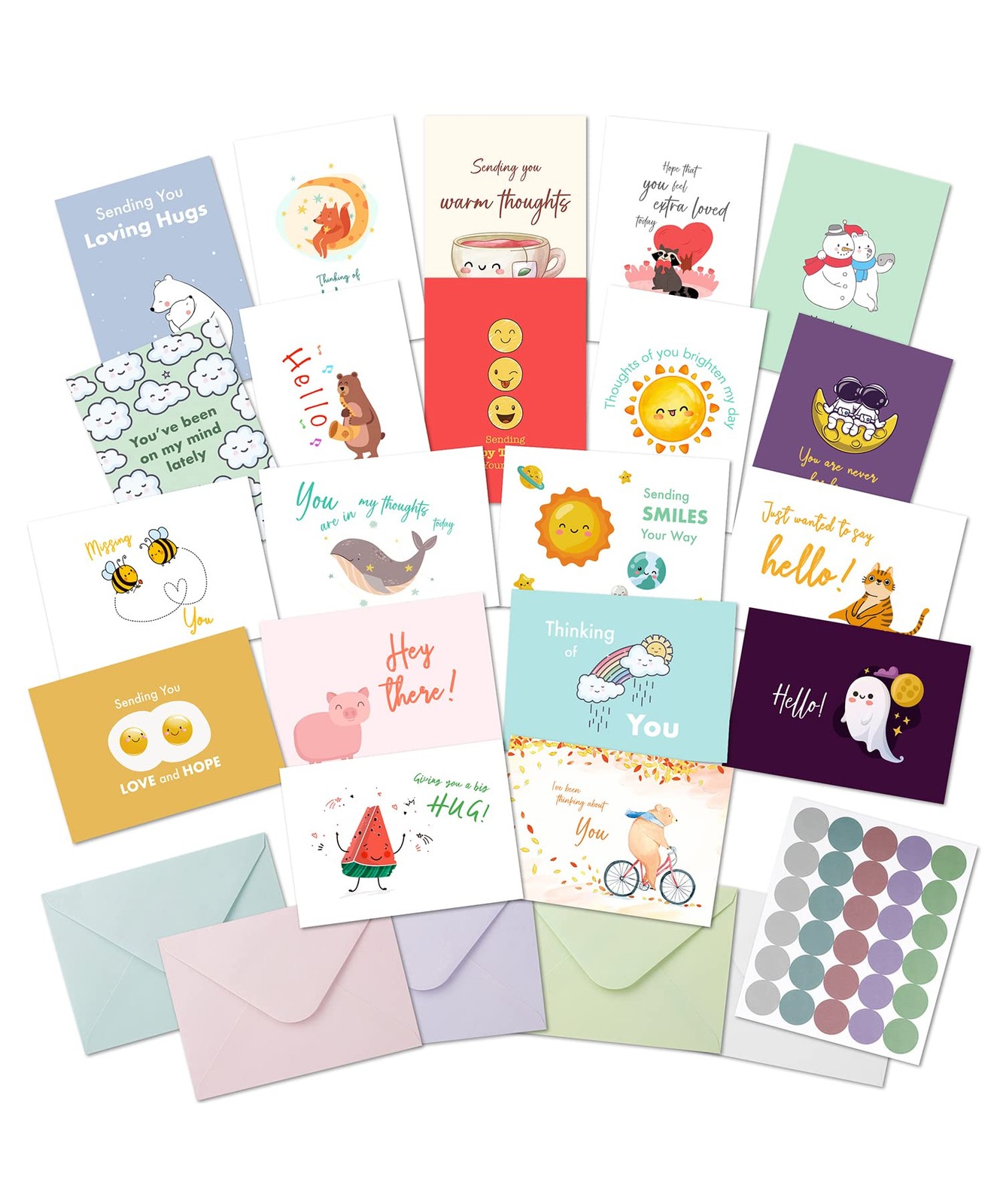 Thinking of You Cards with Envelopes Greeting Cards set mixed set 50 PCS