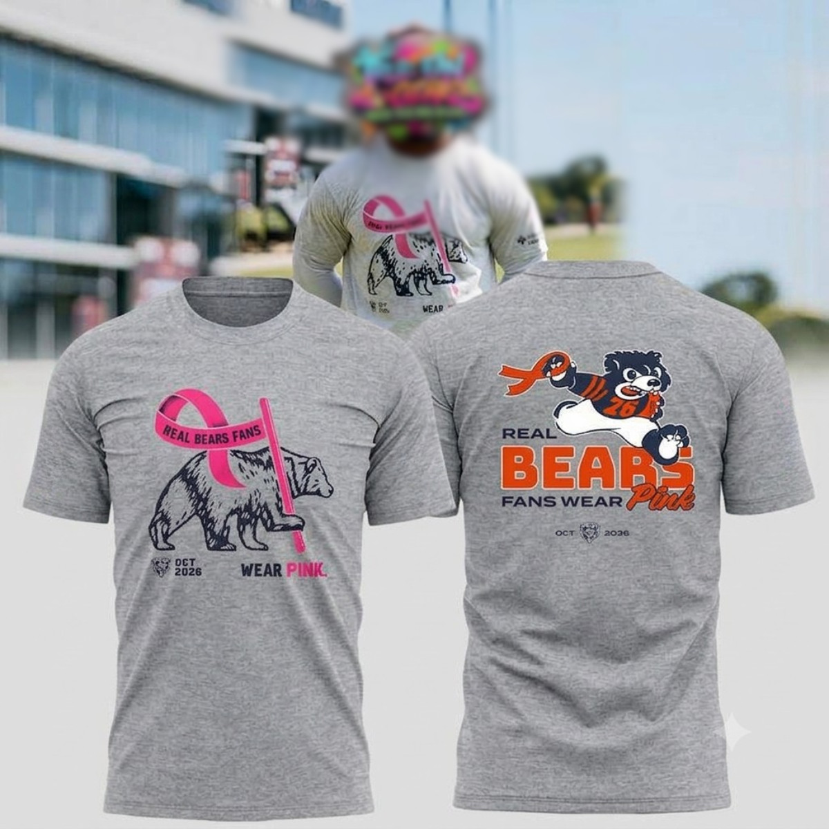 HOT Chi.ca.go Bears 2026 Real Bears Fans Wear Pink Football Fan T-Shirt V2