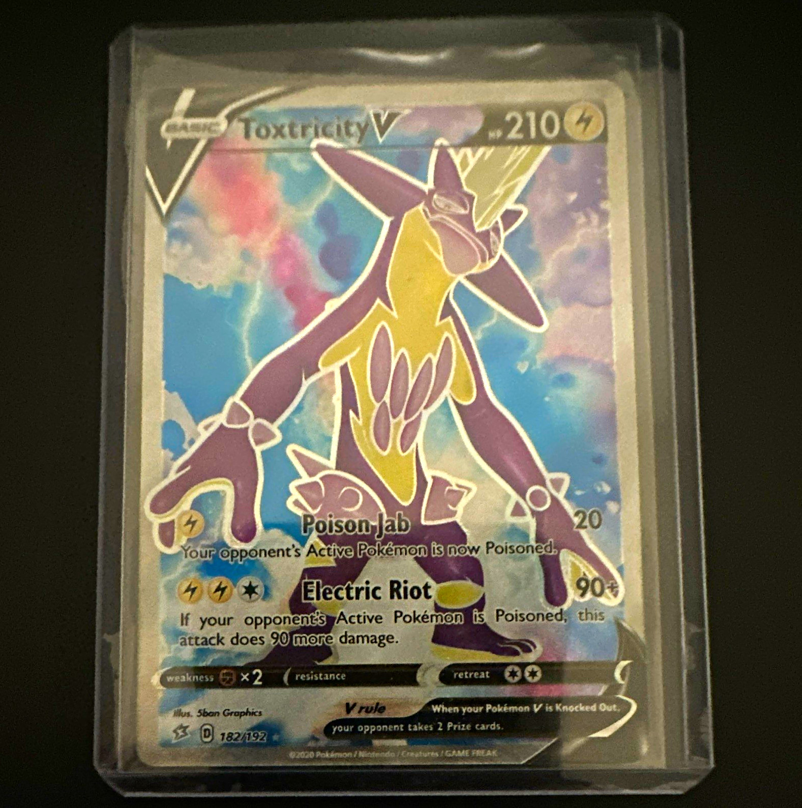 Toxtricity V Full Art 182/192 Swsh02 Ultra Rare Holo EN
