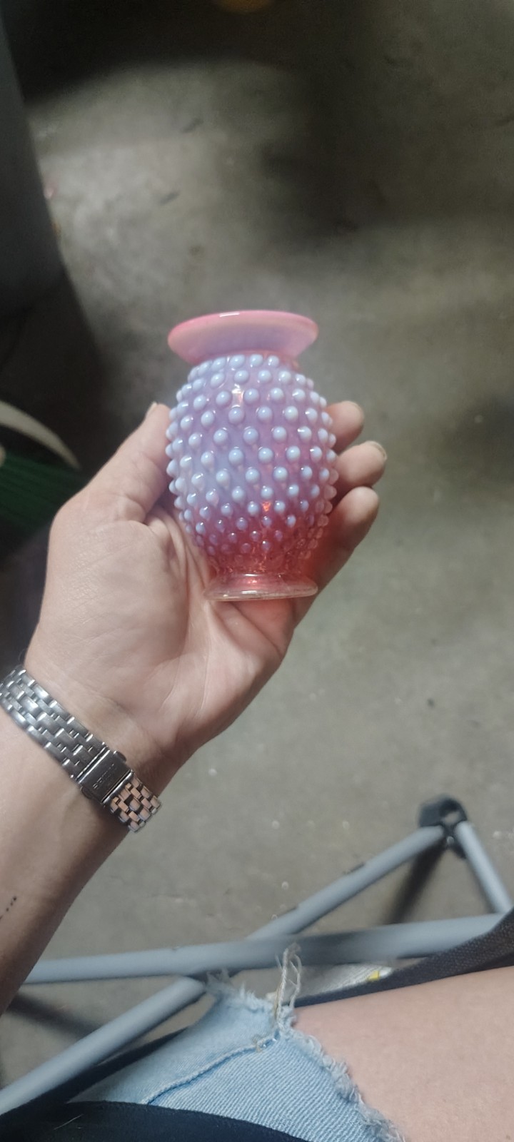 Vintage Fenton Hobnail Cranberry Opalescent 3.5\ Vintage Fenton Hobnail Cranberry Opalescent 3.5\