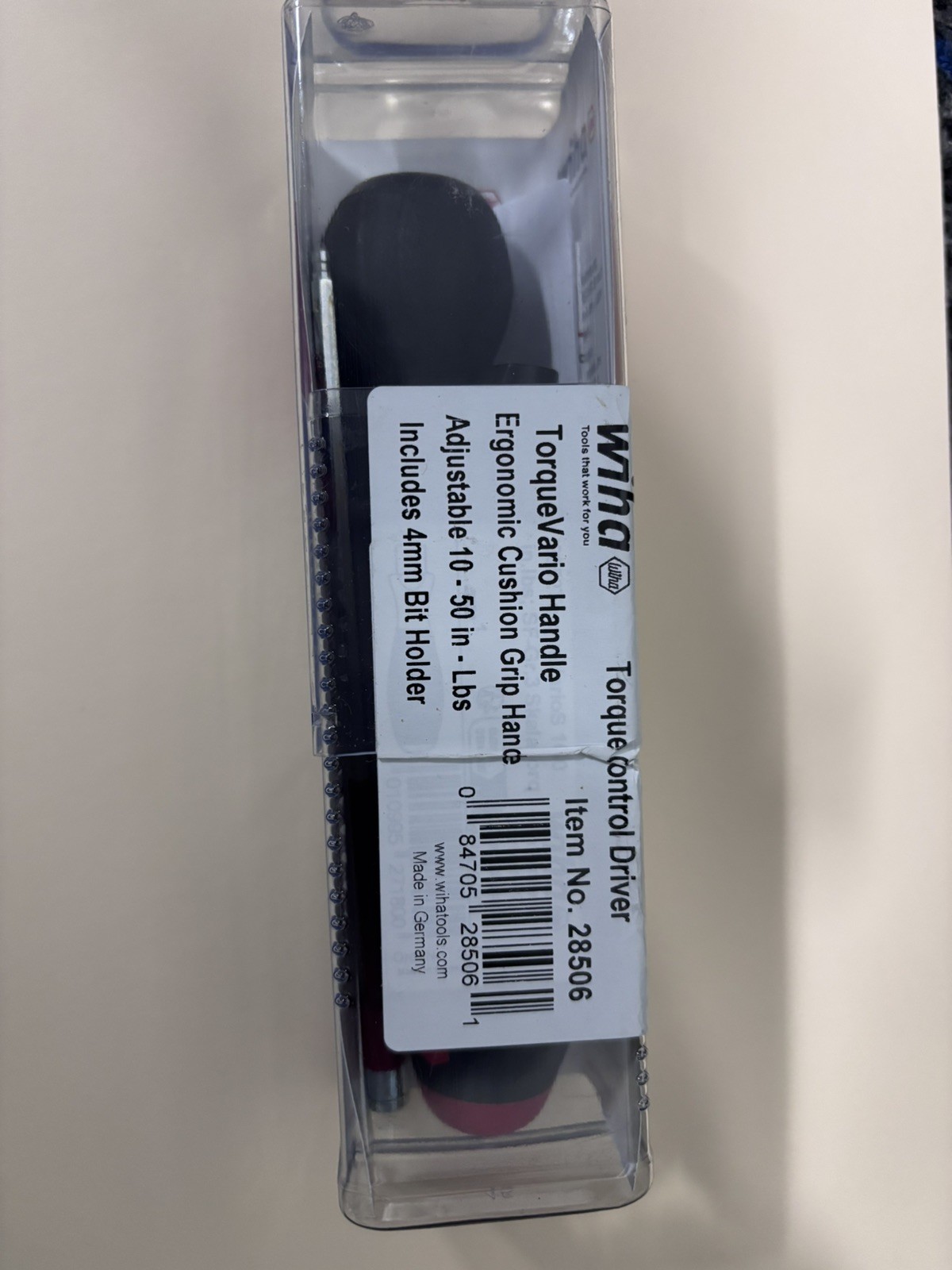 Wiha Tools 28506 TorqueVario-S Torque Screwdriver, 10-50 Inch Pound SEALED Wiha Tools 28506 TorqueVario-S Torque Screwdriver, 10-50 Inch Pound SEALED