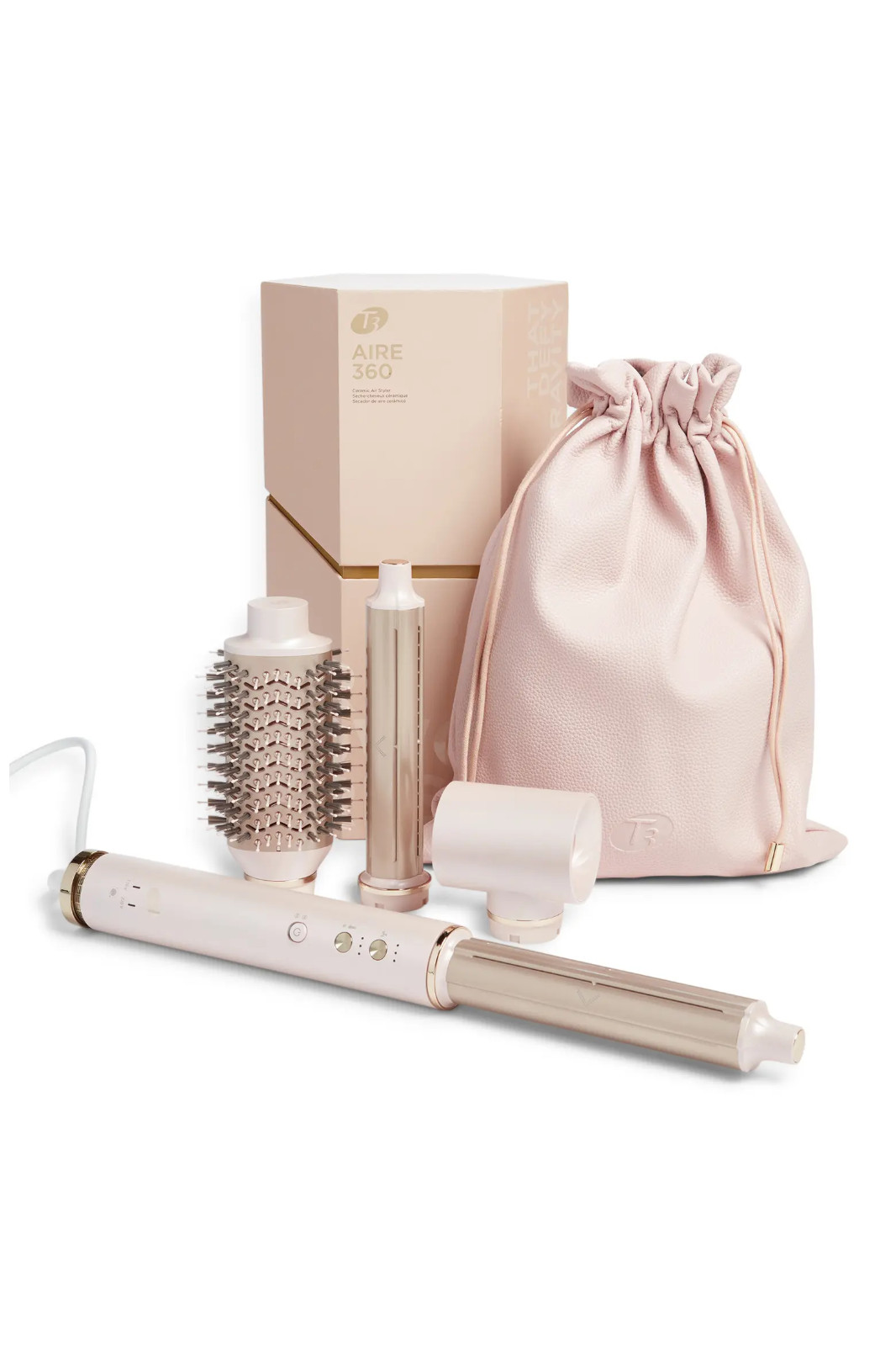T3 Aire 360 Multi-Styler Blowout Kit W/ Dual Volt Ceramic Curl Attachments NEW