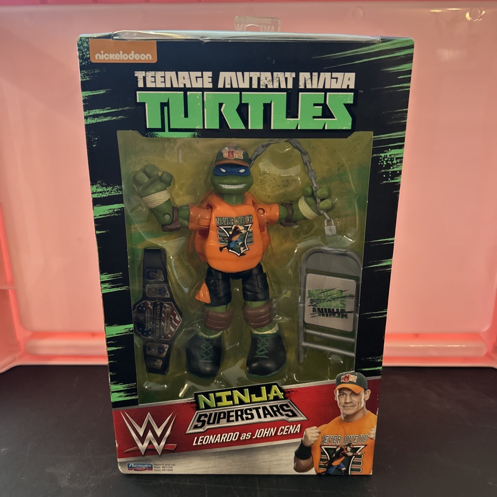 2016 Playmates WWE TMNT Superstars Leonardo as John Cena Ninja Turtles New
