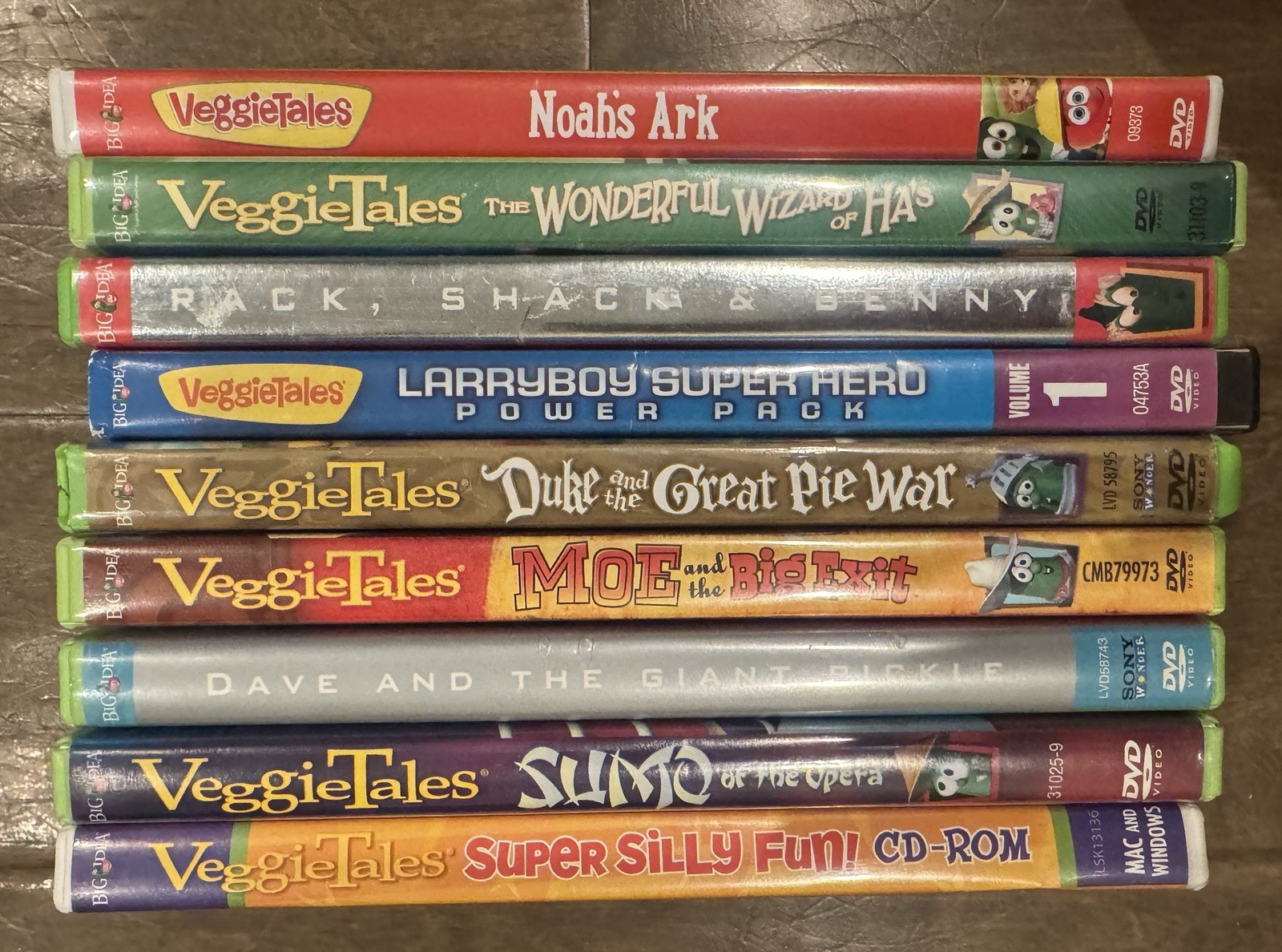 Lot of 9 VeggieTales DVDs (Big Idea Animation Family Christian Kids Movies)