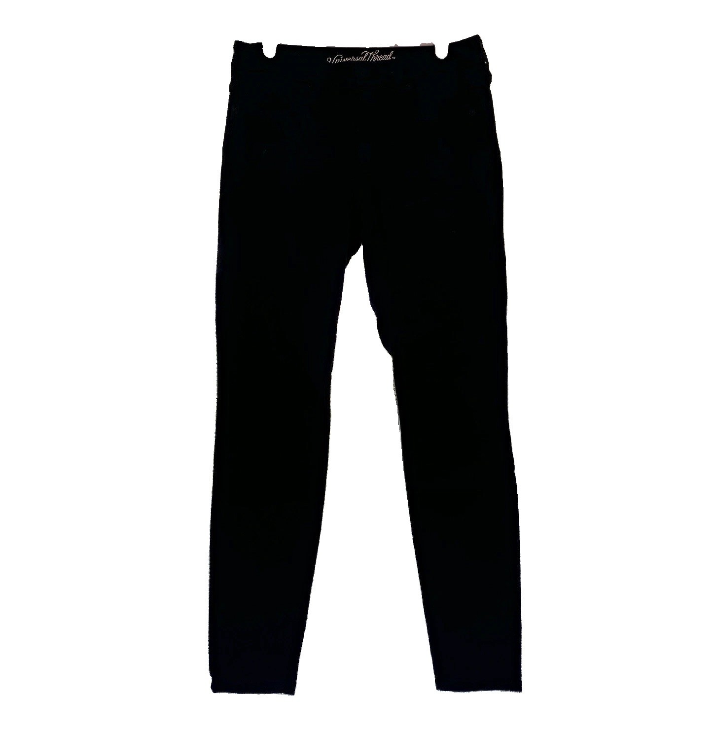 Women\'s Universal Thread Mid Rise Black Jeggings Slim Stretch - Size 2/26 Short