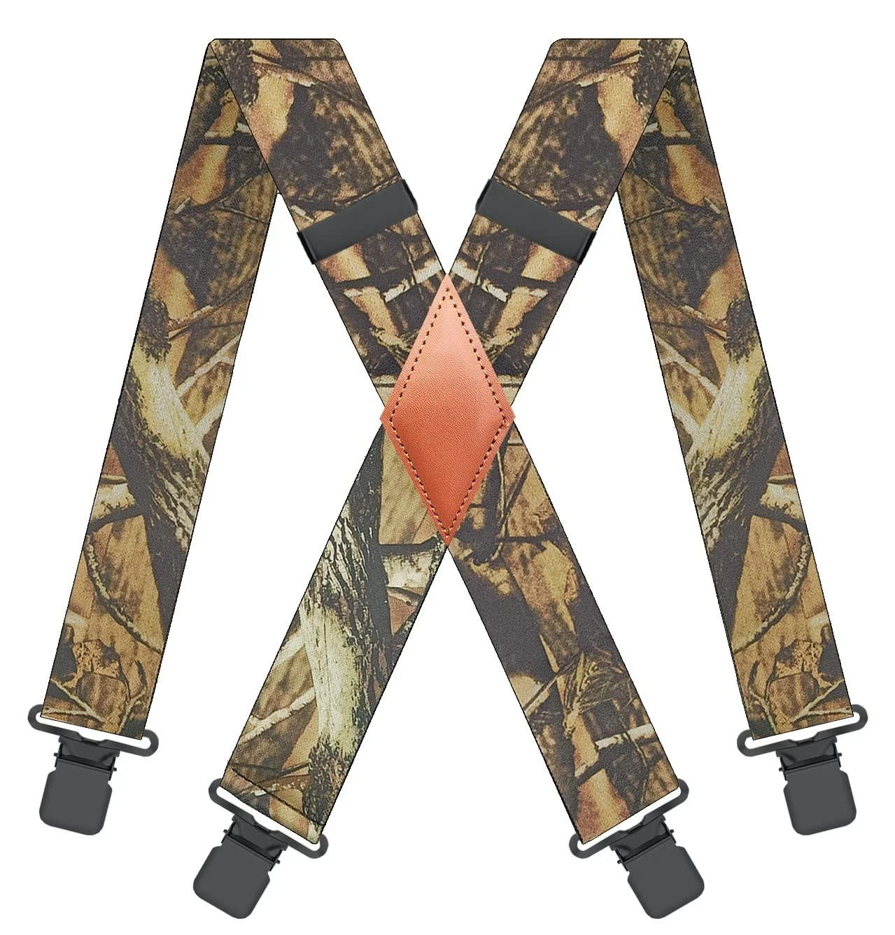 MENDENG Camo Suspenders for Men Heavy Duty Clips Hunting Work Adjustable Braces