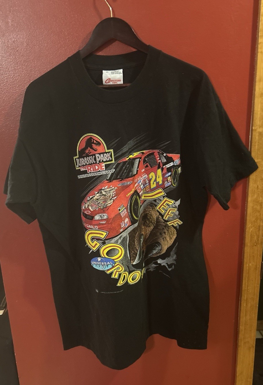 Vintage Original Jurassic Park Ride NASCAR Mens XL Shirt 1997 Jeff Gordon Racing