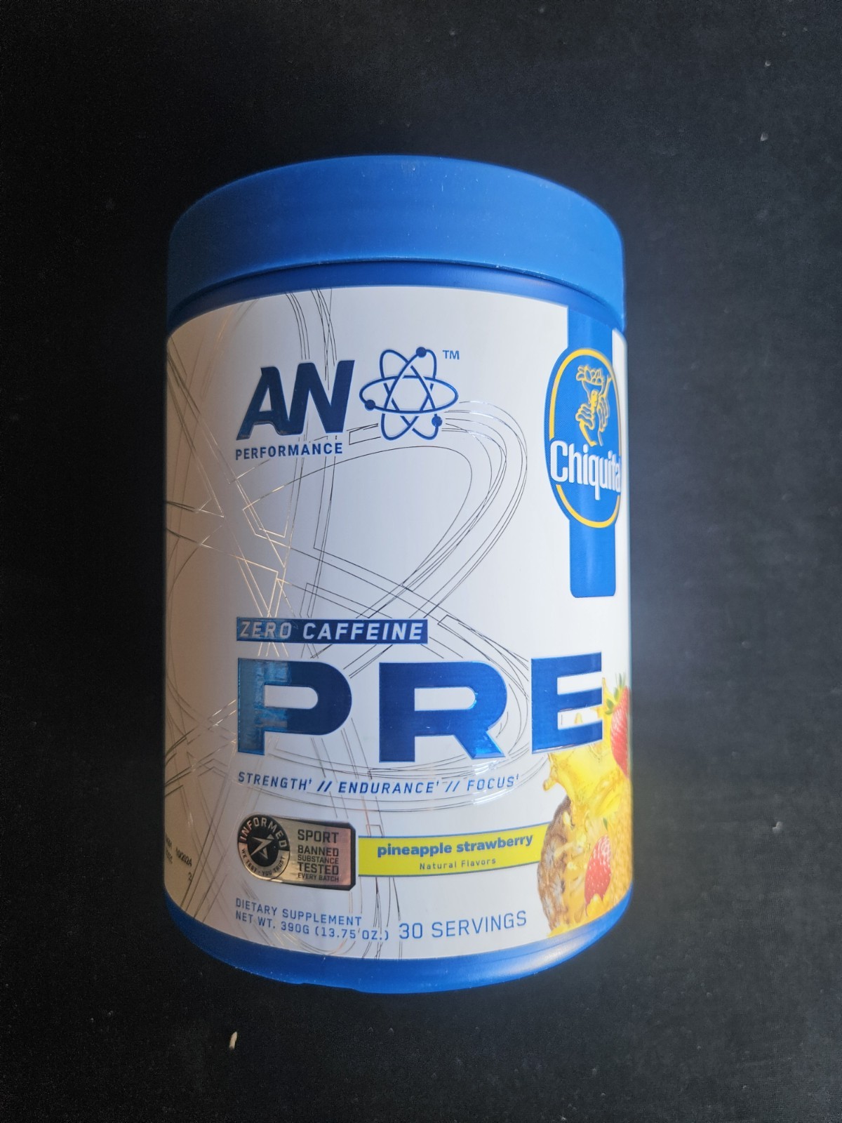 AN Performance PRE Zero Caffeine Pre Workout Pineapple Strawberry EXP 10/2026 AN Performance PRE Zero Caffeine Pre Workout Pineapple Strawberry EXP 10/2026