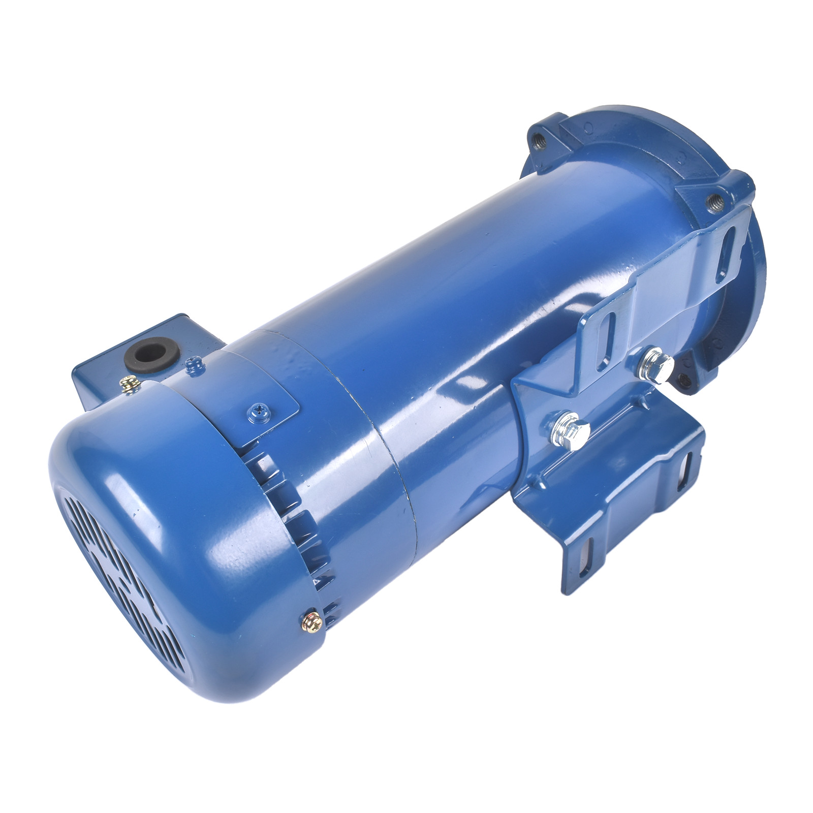 1Pc DC Motor 1HP 24VDC 56C 1750RPM TEFC Permanent Magnet Continuous Duty Blue