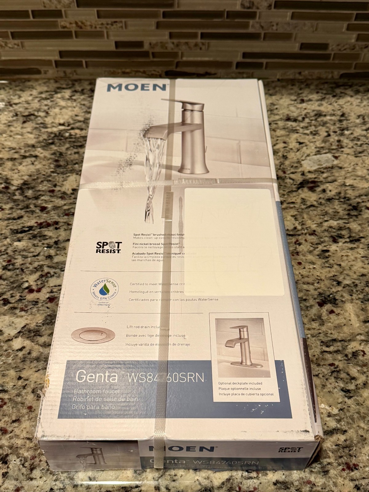 Moen WS84760SRN Genta Single-Handle Bathroom Faucet - Spot Resist Brushed Nickel Moen WS84760SRN Genta Single-Handle Bathroom Faucet - Spot Resist Brushed Nickel