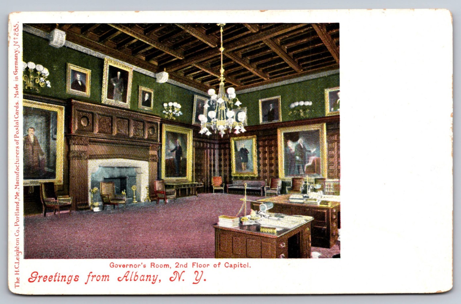 Greetings From Albany New York Governor's Room 2nd Floor Capitol c.1900s