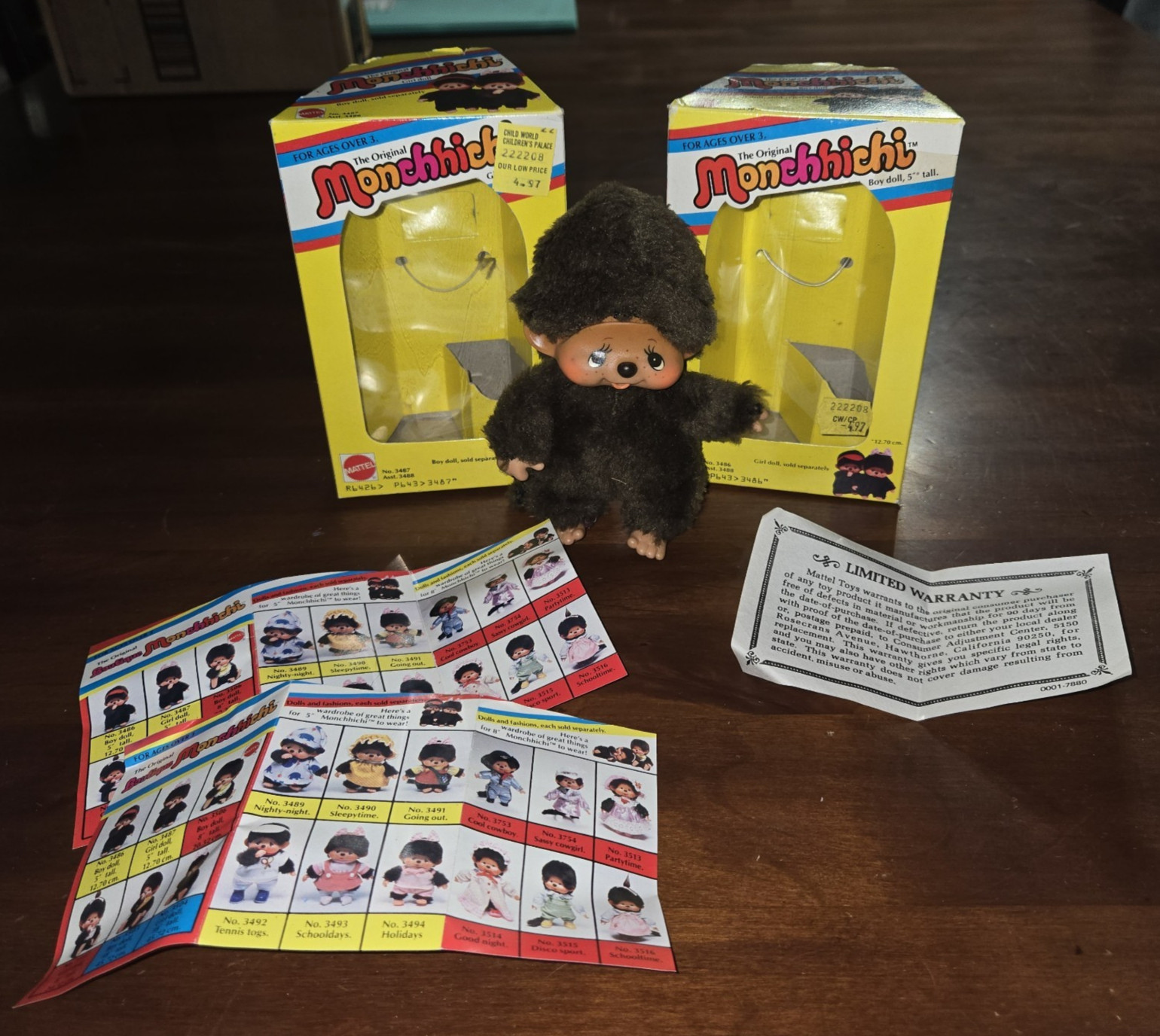Vtg Mattel Monchhichi 5\ Vtg Mattel Monchhichi 5\