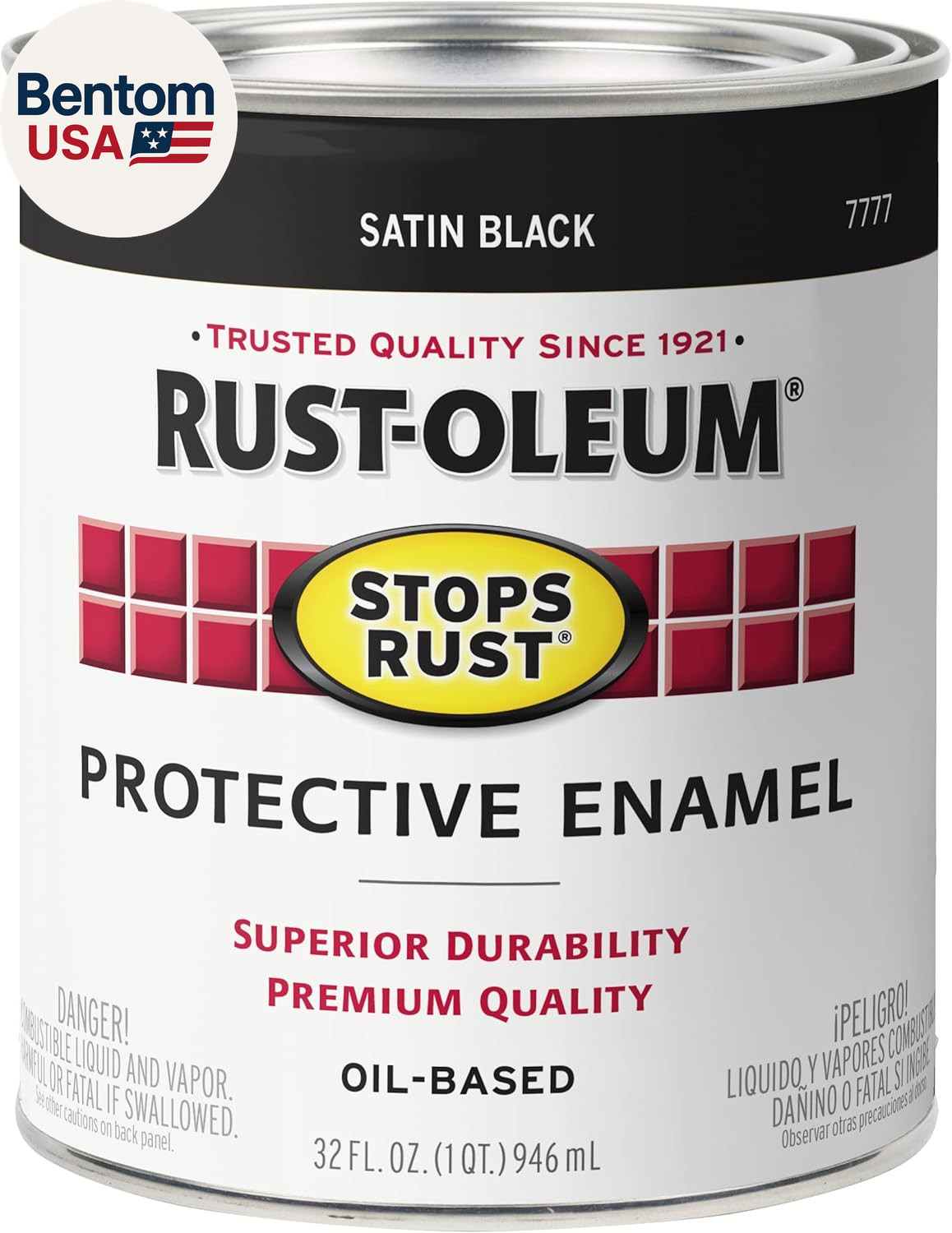 7777502 Protective Enamel Paint Stops Rust, 32-Ounce, Black Satin Finish, 1 Quar 7777502 Protective Enamel Paint Stops Rust, 32-Ounce, Black Satin Finish, 1 Quar