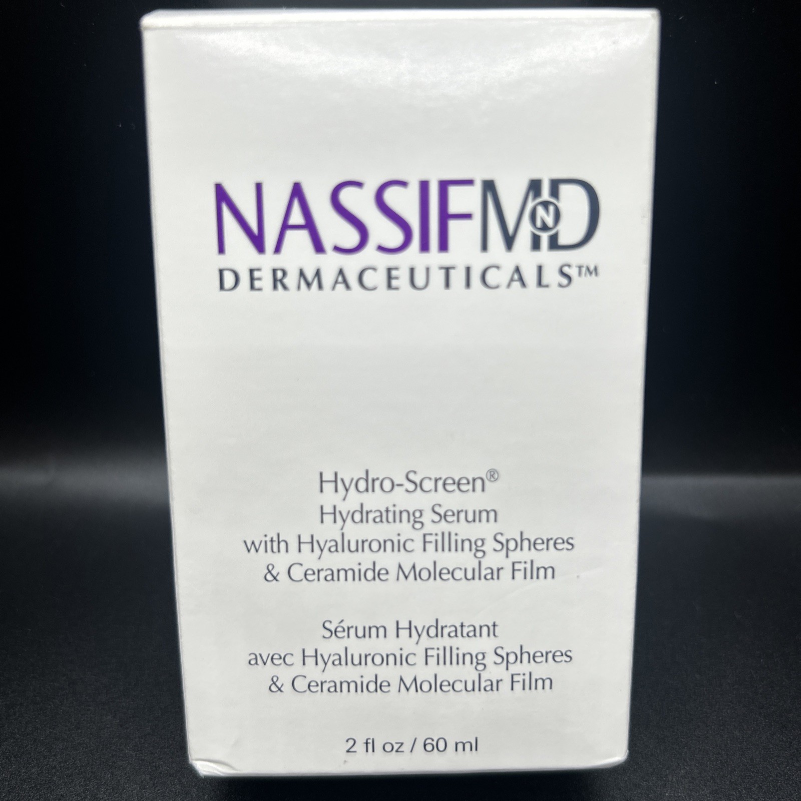 NassifMD Hydro-Screen with Hyaluronic Filing Sphere & Ceramide Film 2.0 Fl Oz.