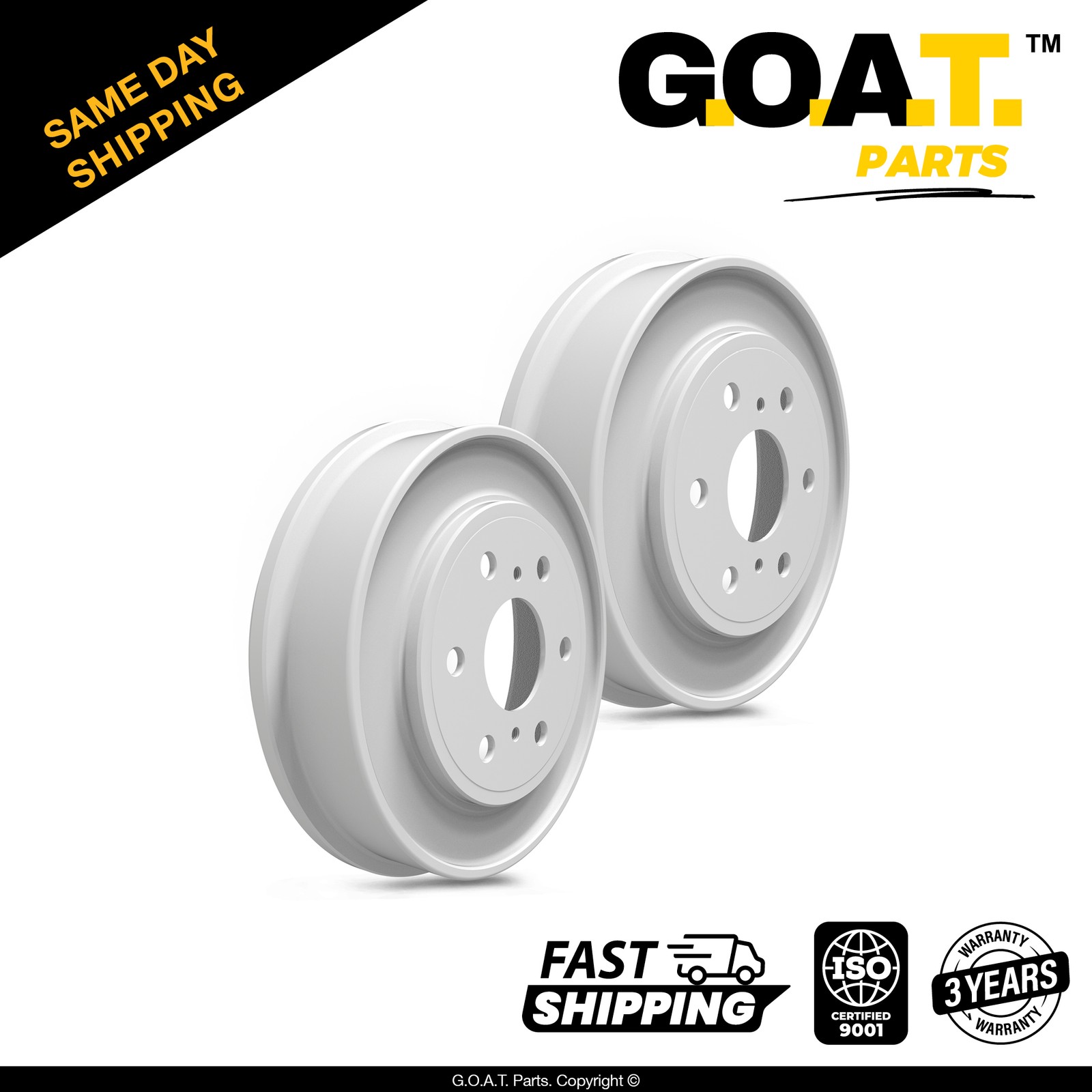 Rear Brake Drum Set for 05-08 Chevrolet Silverado 1500 GMC Sierra 1500 9764R