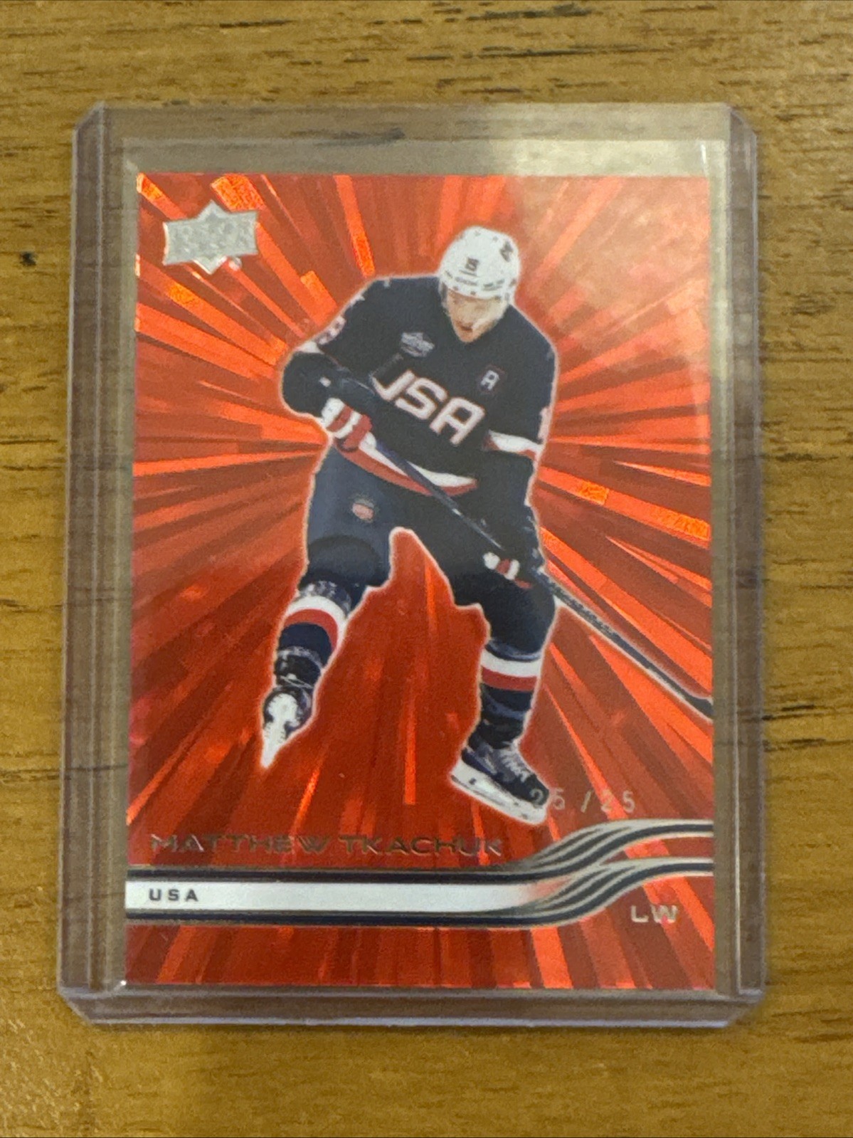 2025-26 UD Extended Series Outburst Red Matthew Tkachuk /25 #689 - Team USA