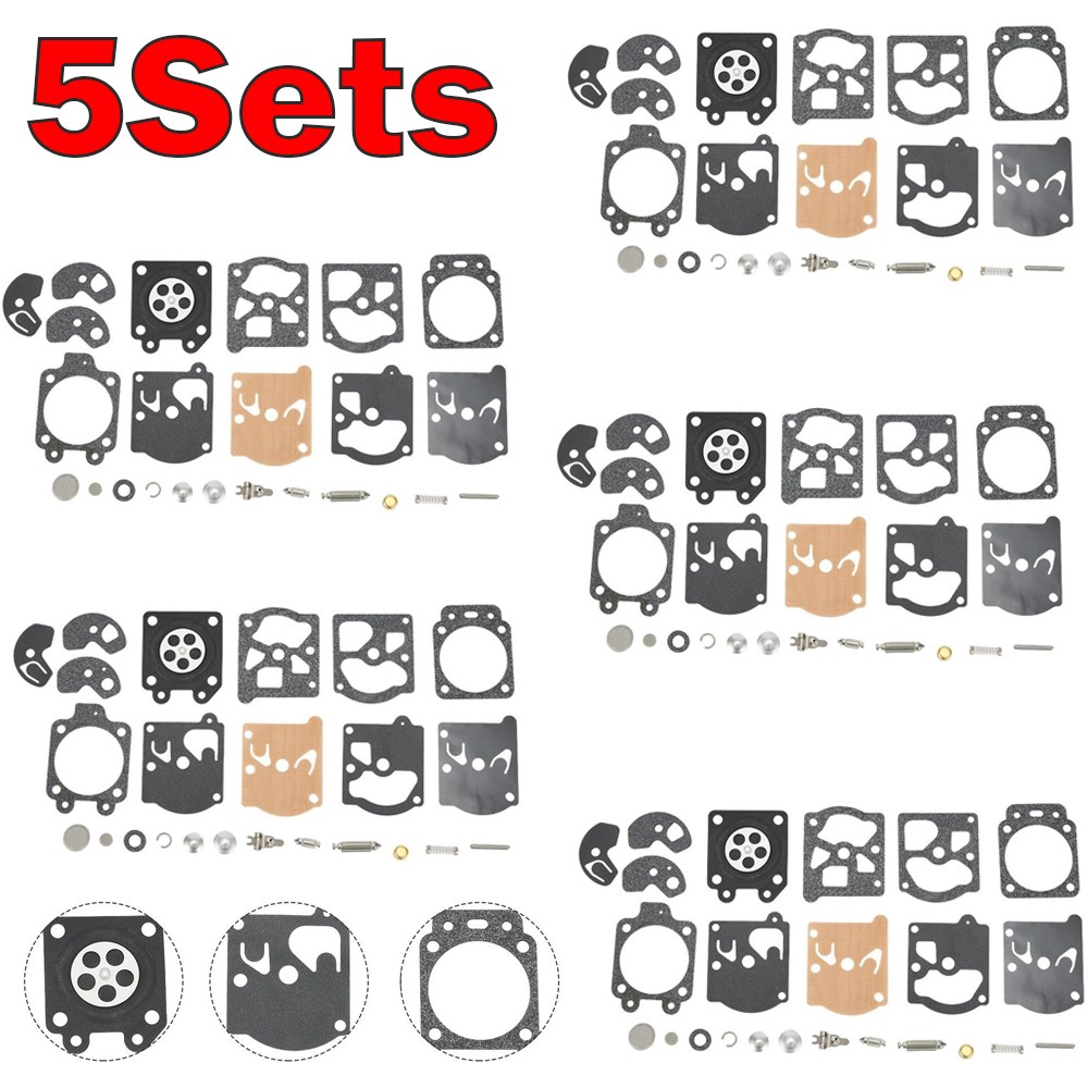 5PACK K10-WAT Carburetor Repair Kit For Walbro Carb Poulan Craftsman Chainsaw