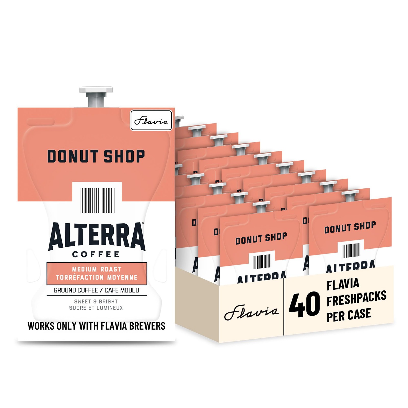 Flavia Alterra Donut Shop Coffee Freshpacks for Flavia Brewers, Medium Roast ...