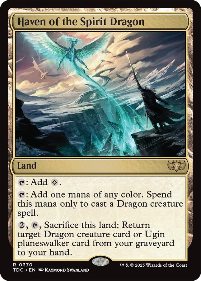 Haven of the Spirit Dragon TDC 370 English NM - MTG