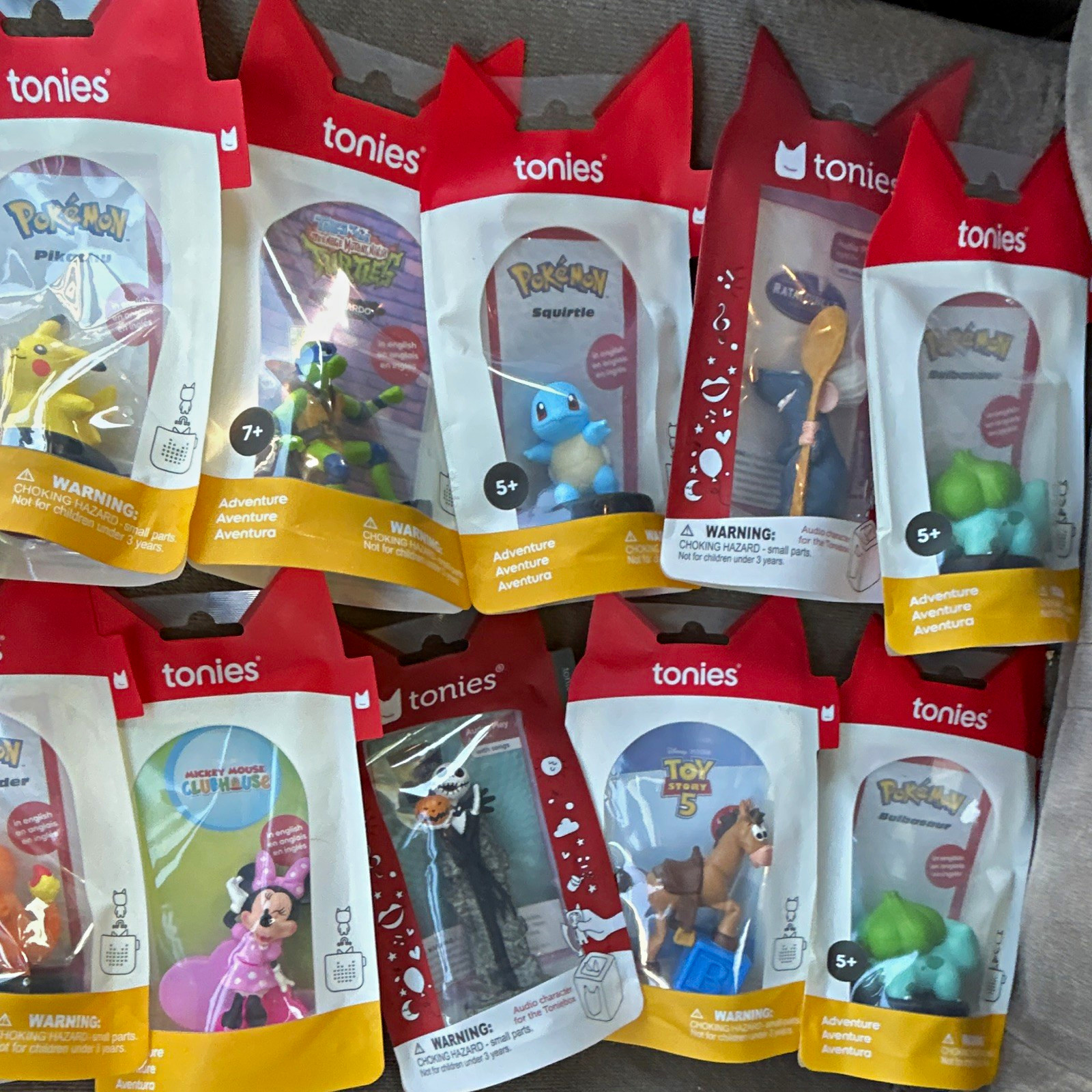 tonies Toniebox Audio Character Figure Lot of 10 Pokémon Disney Pixar 2023