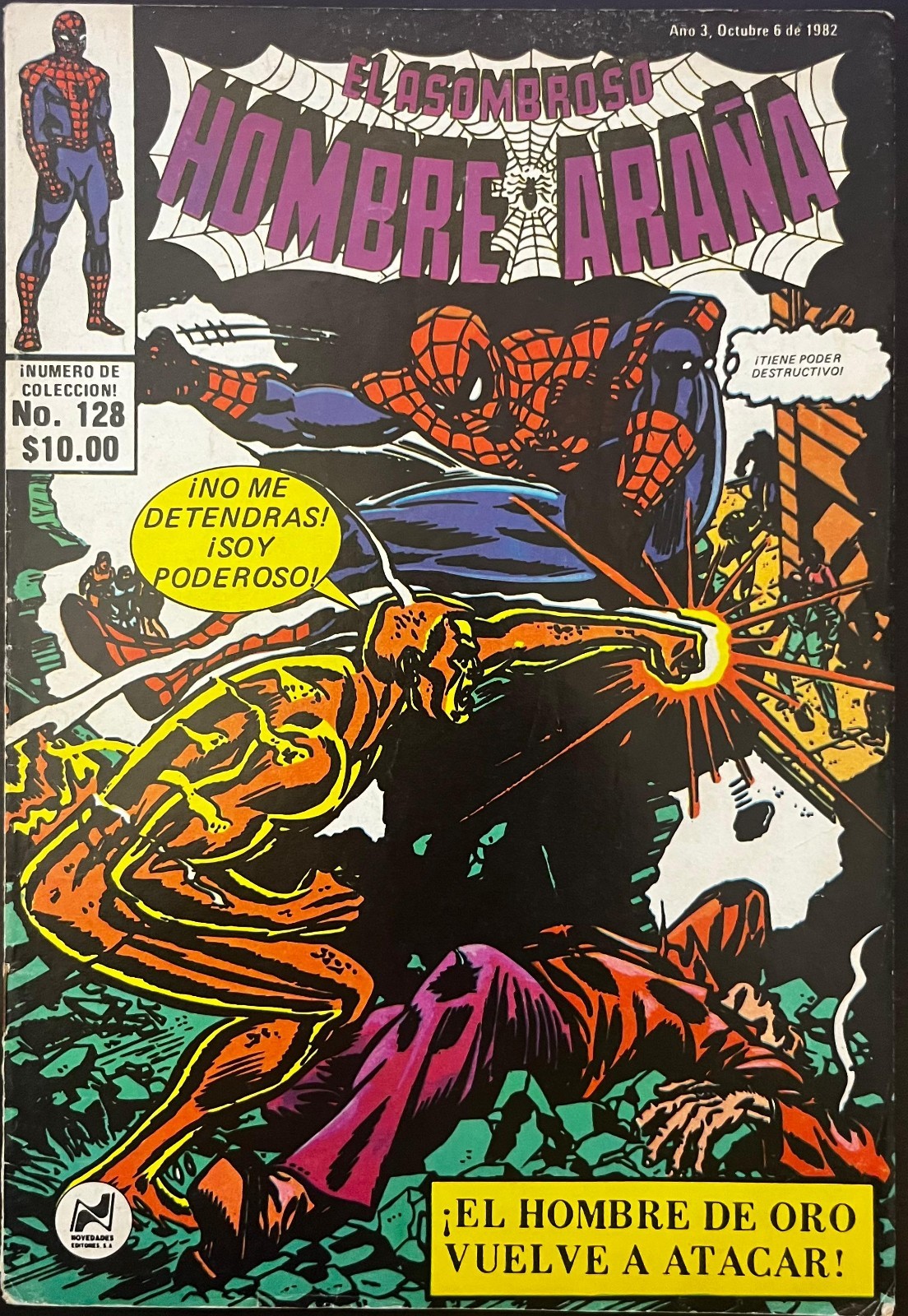 Spider-Man #128 El Asombroso Hombre Araña 1982 Novedades Mexico Spanish Marvel