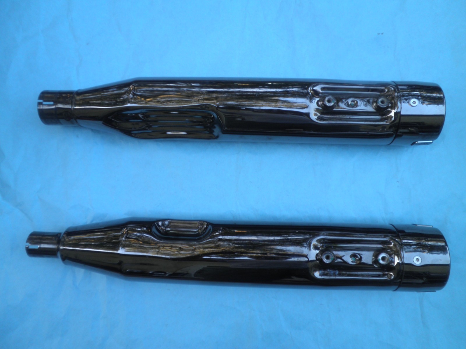 2017-2026 HARLEY CVO ROAD GLIDE SCORCHED CHROME B & S EXHAUST SLIP ON MUFFLERS $